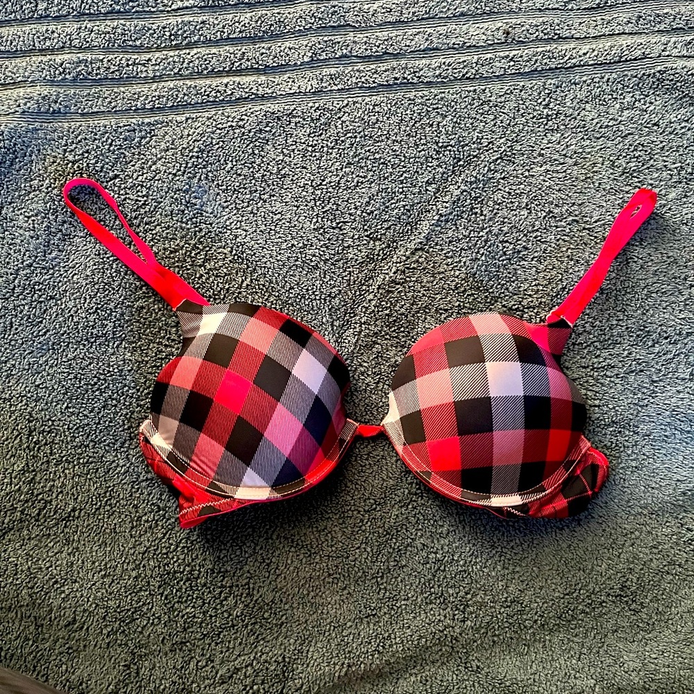 Victoria secret red plaid bra